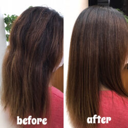 ノンアイロン・弱酸性縮毛矯正『エアーストレート』施術例