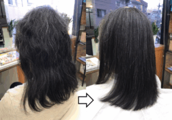 加齢毛改善に弱酸性縮毛矯正「エアーストレート」実例
